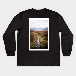 Photographic Print of Snowdonia, Wales Kids Long Sleeve T-Shirt